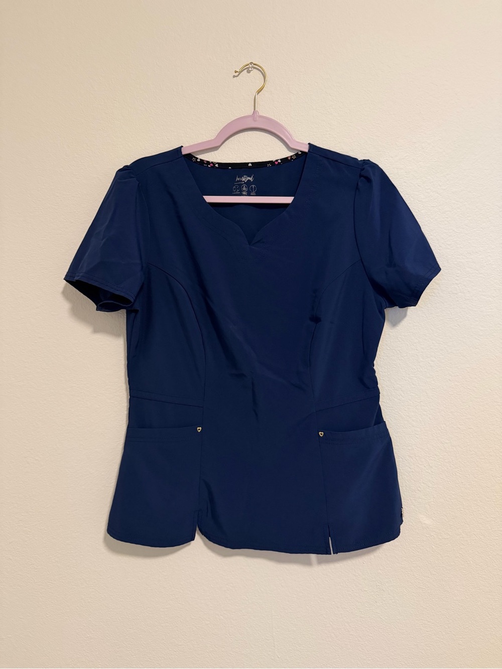 HeartSoul Navy V-Neck Medical Scrub Top